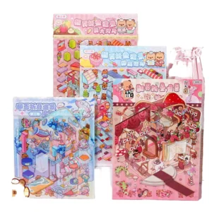 Small Corner Series Scene Scenography Handbook DIY Material Decorative Stickers 3pcs Pack for Holiday Decoration