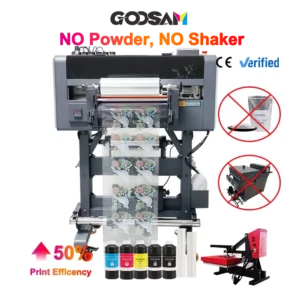 Small Format 30 cm 13 Inch A3 Roll Dual-Head XP600 Inkjet UV DTF Film Printer for T-Shirt Printing