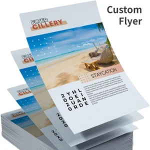 Small MOQ custom advertising flyers and commercial poster printing service A6 A7 sizes offset paperboard