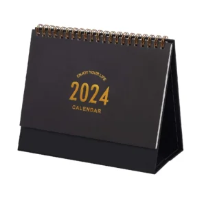 Small Metal Flip Desk Calendar, Standing, Twin-Wire Binding
