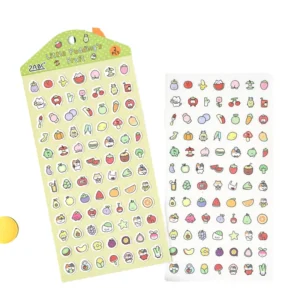 Small PET Double-Material Self-Adhesive Glossy Holiday Cartoon Stickers