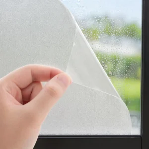 Small Roll Matte White PVC Frosted Privacy Glass Window Film Covering Opaque Electrostatic Door Sticker for Home Office