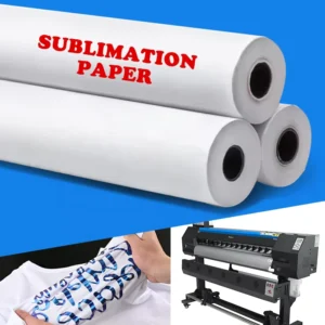 Small Roll White Thermal Transfer Roll Sublimation Paper Fast Drying 98% Transfer Rate for Clothing