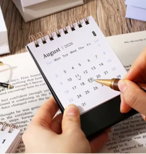 Small desk calendar simple solid color Mo Landi calendar desktop memo