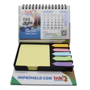 Smart Daily Desk Box Calendar with Gift Box, Sticky Flip Calendars and Desk Organizer