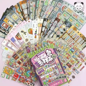 Snack Gift Pack Journal Stickers Tiny Patterns Die-Cut Minimalist Model 006 Cards