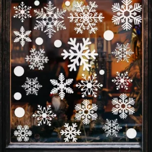 Snowflake Glass Window Self-Adhesive Christmas Decoration Stickers