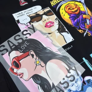 Soft Feel DTF Heat Transfer Garment Labels, Washable Stretchable Ready-to-Press Plastisol Stickers