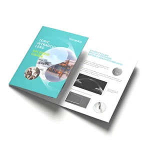 Soft Touch Velvet Laminated A4 Paper Bi Fold Minimal Text Hotel Holiday Travel Introduction Brochure
