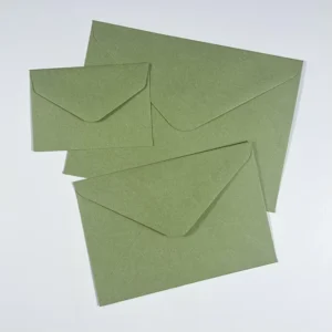 Solid Color European Straw Green Paper Wallet Envelope for Invitations and Greeting Cards Digital Printing