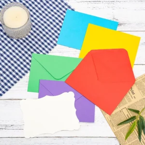 Solid-Color Gift Envelope with Wavy Edge for Handwritten Invitations
