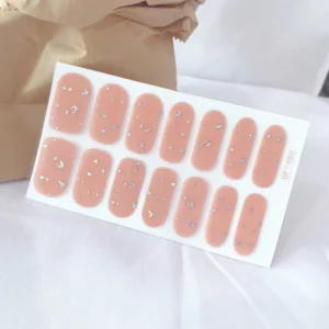 Solid Gel Nail Stickers UV Semi-Cured Gel Nail Polish Strips