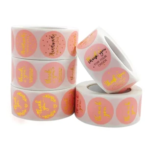 Solid Single-Color PP Roll Bold Lettering Condiment Bottle Stickers