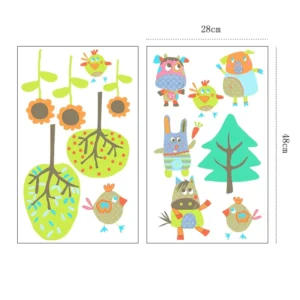Special Price UV Eco-Friendly PVC Removable Kids Jungle Wall Sticker Cartoon Decorative Nursery Children Room Stickers for