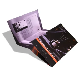 Special-Shaped Three-Fold Customizable Double-Coated Offset-Printed Business Brochure
