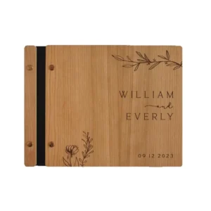 Special Supply for Business Wedding Signature Album Creative Sign-In Commemorative Book Handmade Pure Wood