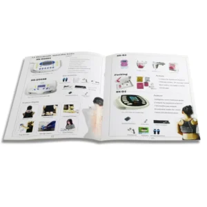 Spiral Bound Magazine Catalog Custom Full Color Offset Printing Gloss Art Cardboard Cover Publication Book