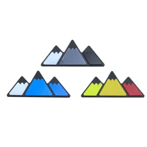 Sports Style Acrylic Metal Three-Color Snow Mountain Triangle Grille Emblem for TACOMA 4RUNNER