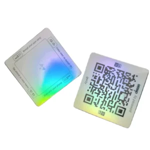 Square 70 x 70 mm Die-Cut Waterproof PVC Hologram RFID/NFC Mini Tag, 13.56 MHz