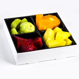 Square Disposable Dessert and Fruit Packing Box with Clear Lids