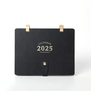 Stainless Steel Desk Agenda Planner Clock Calendar Custom Size Wire-O Binding