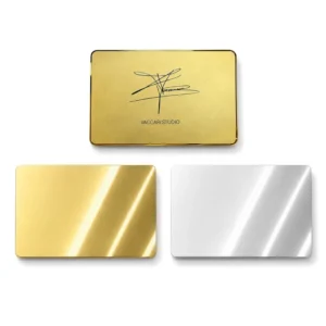 Stainless Steel Metal Business Card Etching Screen Printing Slim Portable Corporate Networking Giveaway