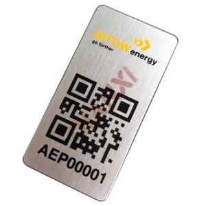 Stainless Steel Serial Number Plates QR Code Barcode Metal Tags Aluminium Asset Labels