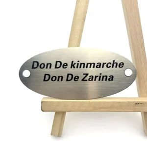 Stainless Steel Silk-Printed Nameplate Metal Plate with Holes