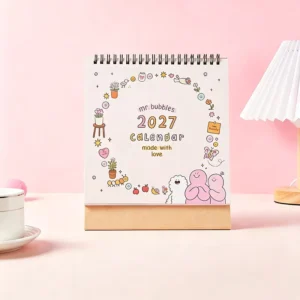 Standing Easel Desk Calendar, Custom Monthly Planner, Office Table and Wall Calendar