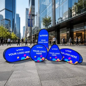 Standing Portable Foldable Pop-Up Banner Double-Sided Digital Printing Custom Design and Size