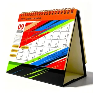 Standing Recycled Paper Table Calendar Wire-O-Bound Monthly Planner Business Souvenir