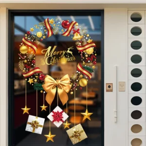 Static Christmas Window Clings Window Stickers Electrostatic for Glass Double-Side Reusable Home Decoration Removable Decals