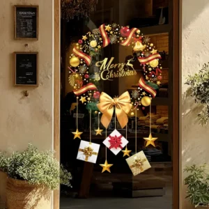 Static Christmas Window Clings Window Stickers Electrostatic for Glass Double Side Reusable Home Decoration Removable Decals