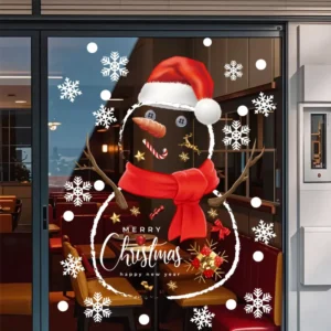 Static Christmas Window Sticker Glass Electrostatic Double sided Reusable Home Decoration Detachable Decal