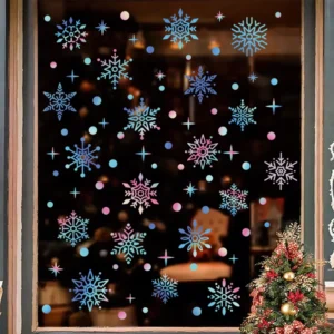 Static Christmas Window Sticker Glass Electrostatic Double sided Reusable Home Decoration Detachable Decal
