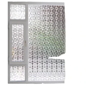 Static Rainbow 3D Vinyl Stained Glass Privacy Window Film