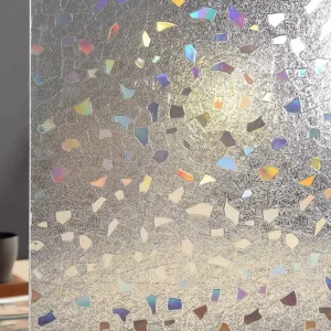 Static Stick Frosted PVC Building Window Film Privacy Decorative Film for Home Offices