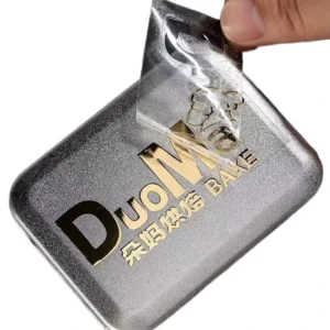 Sticker Self Adhesive Heat Metal Vinyl Embossed Metal Label Design 3D Waterproof Bottle Stickers Gift & Craft