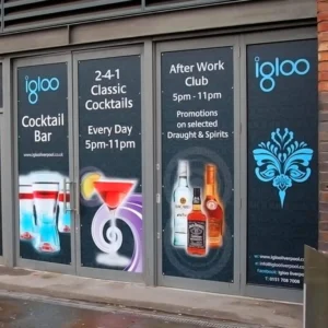 Storefront Vinyl Window Graphic Wraps Advertising Sticker Signs Window Decals Printing