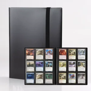 Strap Binder 9-Pocket PP Cover Trading Card Binder for 360 TCG and Sports Cards Album