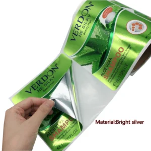 Strong Adhesive Eco-Friendly Shampoo and Perfume Vinyl Roll Stickers