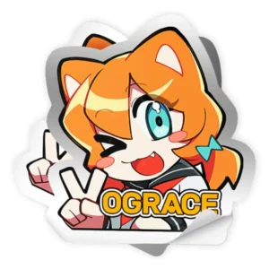 Strong Adhesive PVC Custom Die-Cut Mirror Vinyl Holographic Cartoon Decorative Label Sticker