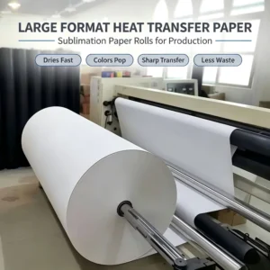 Sublimation Heat Transfer Paper Jumbo Roll for Clothing White Fast Drying 98% Transfer Rate