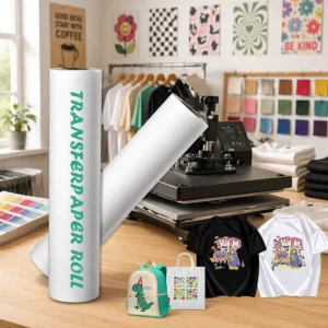 Sublimation Heat Transfer Paper for Dark Shirts, White Paper, Fast Drying, 98% Transfer Rate, 200-225C, Small