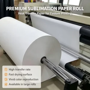Sublimation Inkjet Heat Transfer Paper Jumbo Roll for Custom Clothing T-Shirts