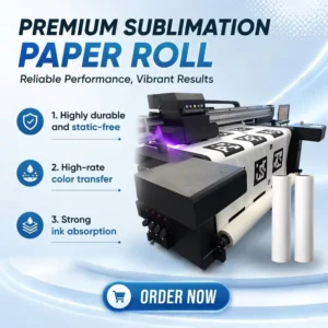 Sublimation Transfer Paper Roll 50 Gsm White for Clothing with 98% Transfer Rate