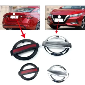 Suitable for Nissan multiple models car logos ABS electroplated grille rear trunk logo steering wheel logo stickers