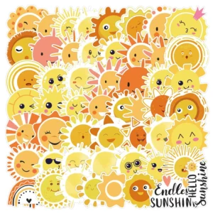 Sunshine Creativity Stickers Custom Cartoon Stickers Decorative Custom Printed Waterproof Die Cut Vinyl Promotional Stickers