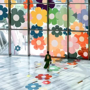 Super Transparent Anti-UV Printed PVC Window Sticker White Color