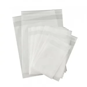 Sustainable Glassine Paper Bags for Retail Packaging, Eco-Friendly Translucent Envelopes with Adhesive Strip